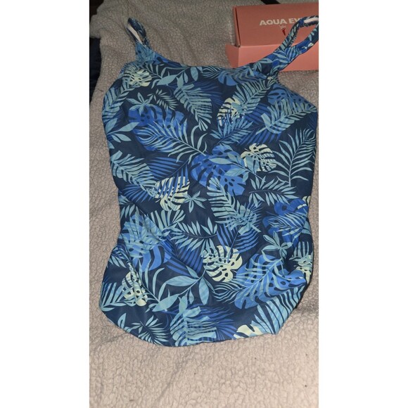 *NEW* Womens Aqua Eve Tankini Top ~ Swimwear ~Top Only ~ Tummy Control ~ L SWIM - Picture 8 of 9